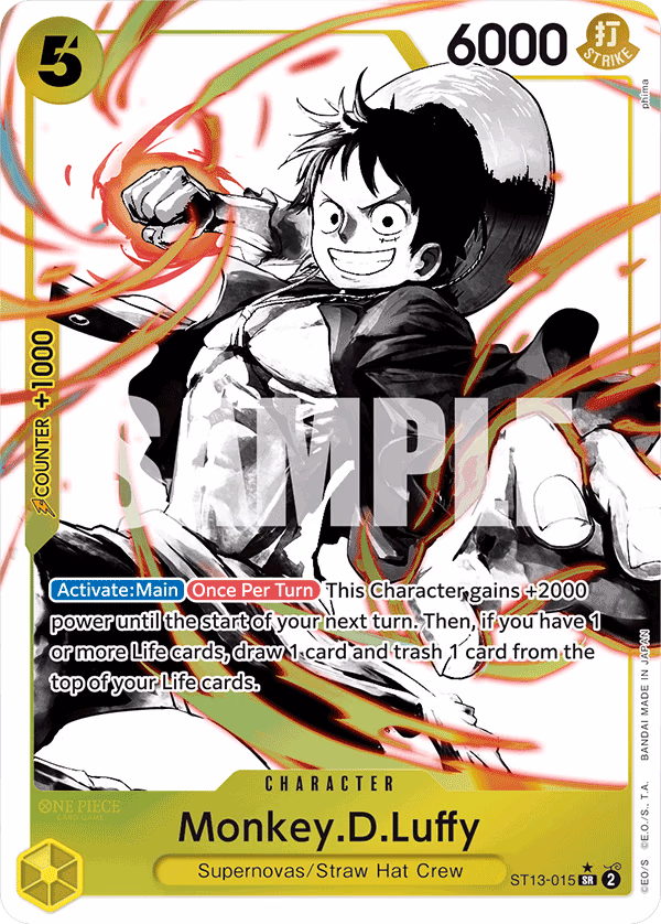 Monkey.D.Luffy (Parallel) One Piece card (ST13-015, Ultra Deck: The Three Brothers)