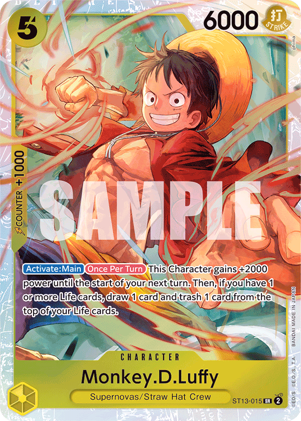 Monkey.D.Luffy One Piece card (ST13-015, Ultra Deck: The Three Brothers)