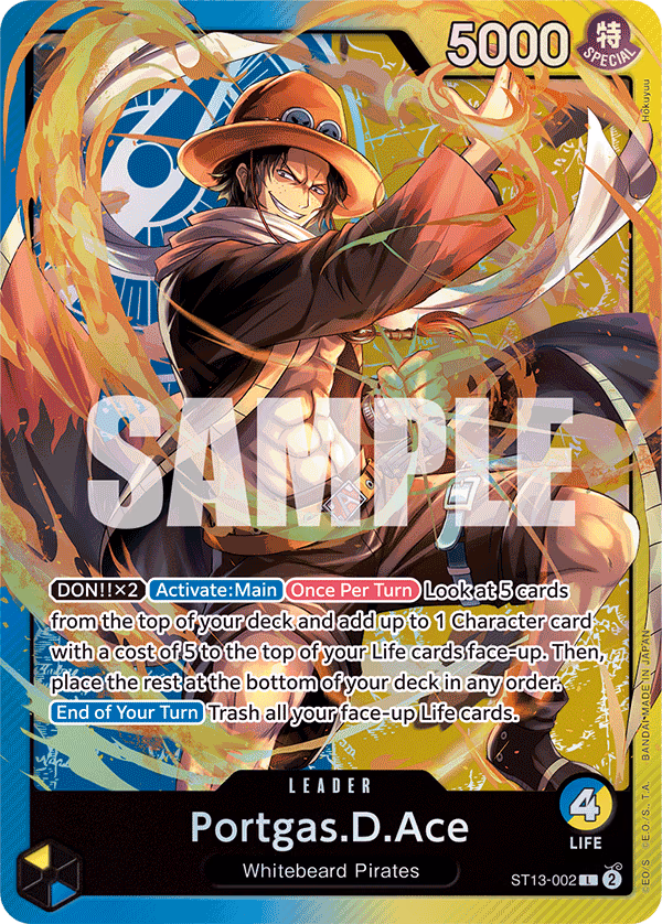 Portgas.D.Ace One Piece card (ST13-002, Ultra Deck: The Three Brothers)