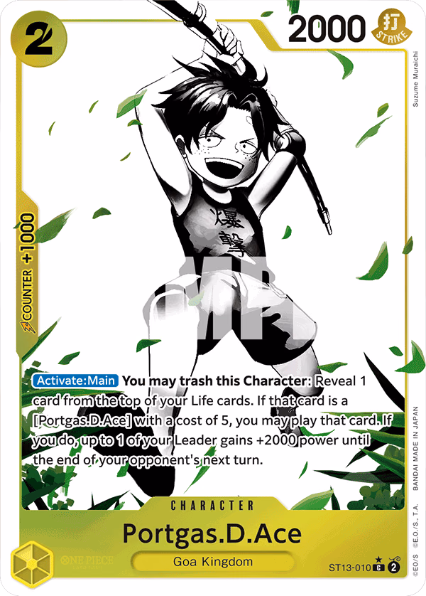Portgas.D.Ace (Parallel) One Piece card (ST13-010, Ultra Deck: The Three Brothers)