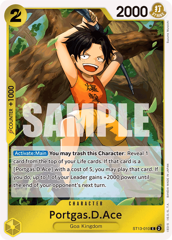 Portgas.D.Ace One Piece card (ST13-010, Ultra Deck: The Three Brothers)