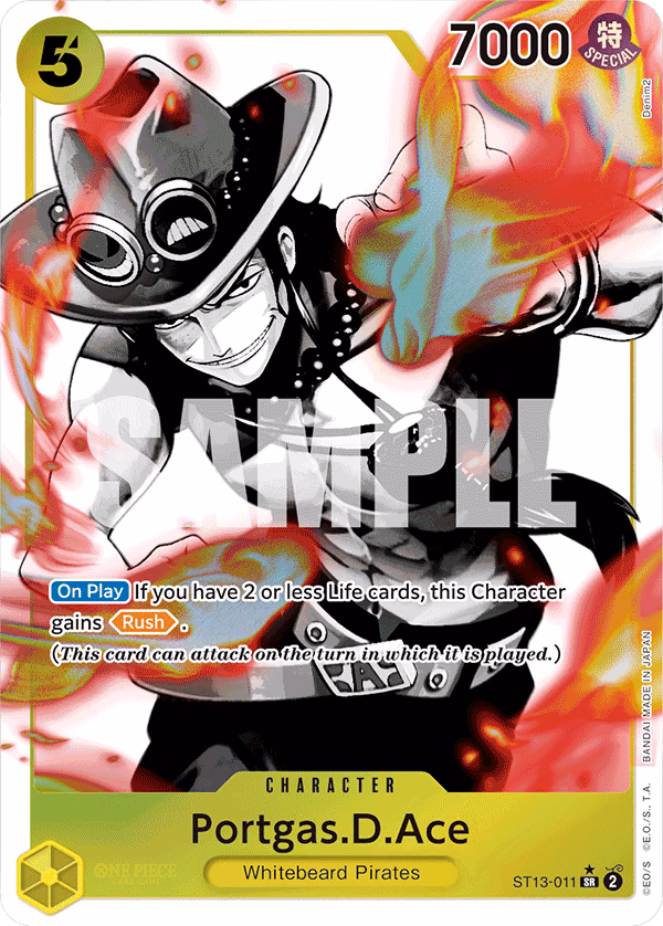 Portgas.D.Ace (Parallel) One Piece card (ST13-011, Ultra Deck: The Three Brothers)