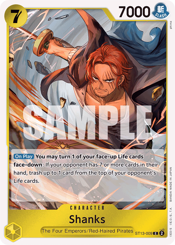 Shanks One Piece card (ST13-009, Ultra Deck: The Three Brothers)