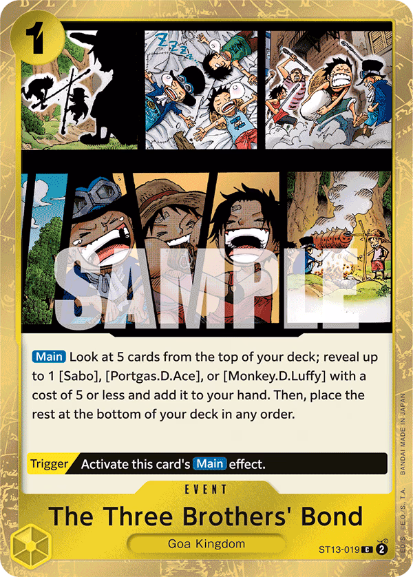 The Three Brothers' Bond One Piece card (ST13-019, Ultra Deck: The Three Brothers)