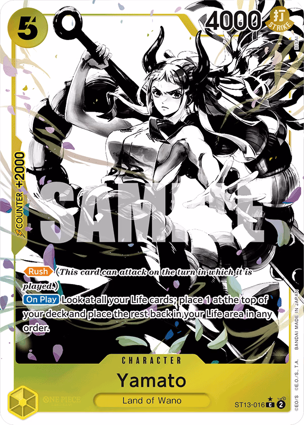 Yamato (Parallel) One Piece card (ST13-016, Ultra Deck: The Three Brothers)