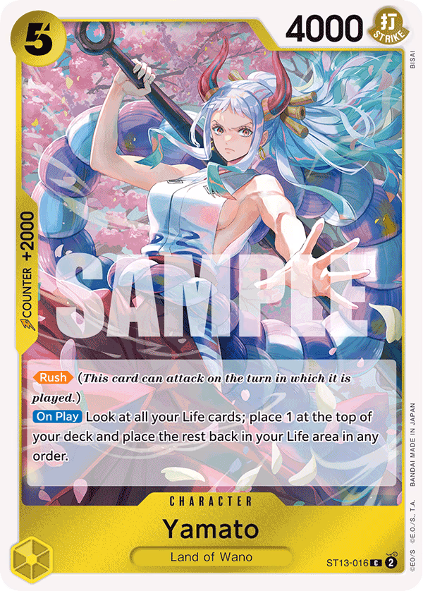 Yamato One Piece card (ST13-016, Ultra Deck: The Three Brothers)