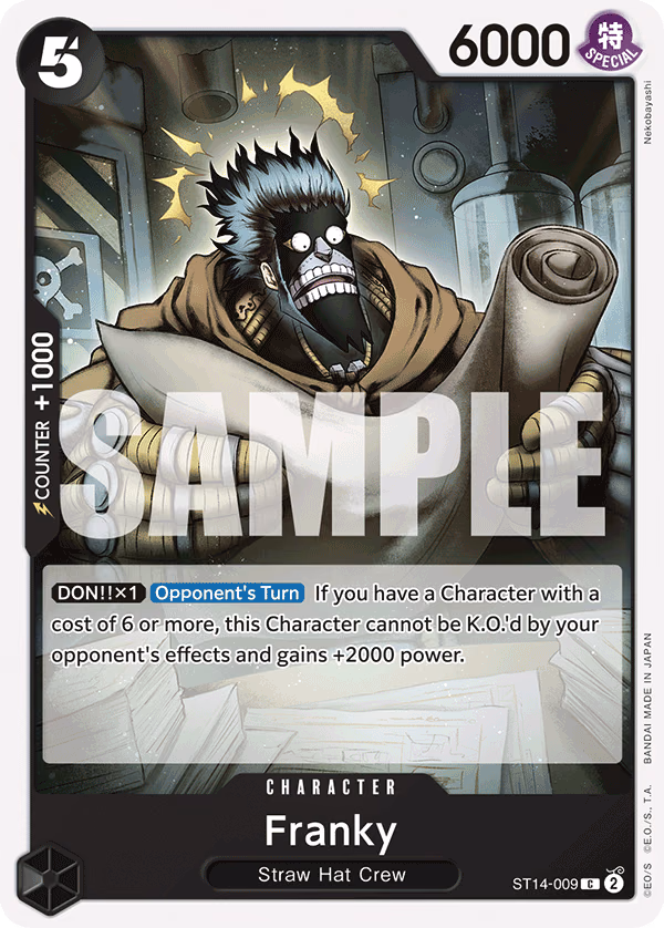 Franky One Piece card (ST14-009, Starter Deck 14: 3D2Y)