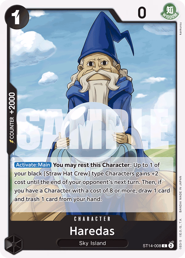 Haredas One Piece card (ST14-008, Starter Deck 14: 3D2Y)