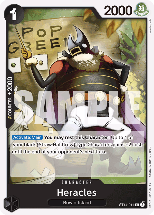 Heracles One Piece card (ST14-011, Starter Deck 14: 3D2Y)