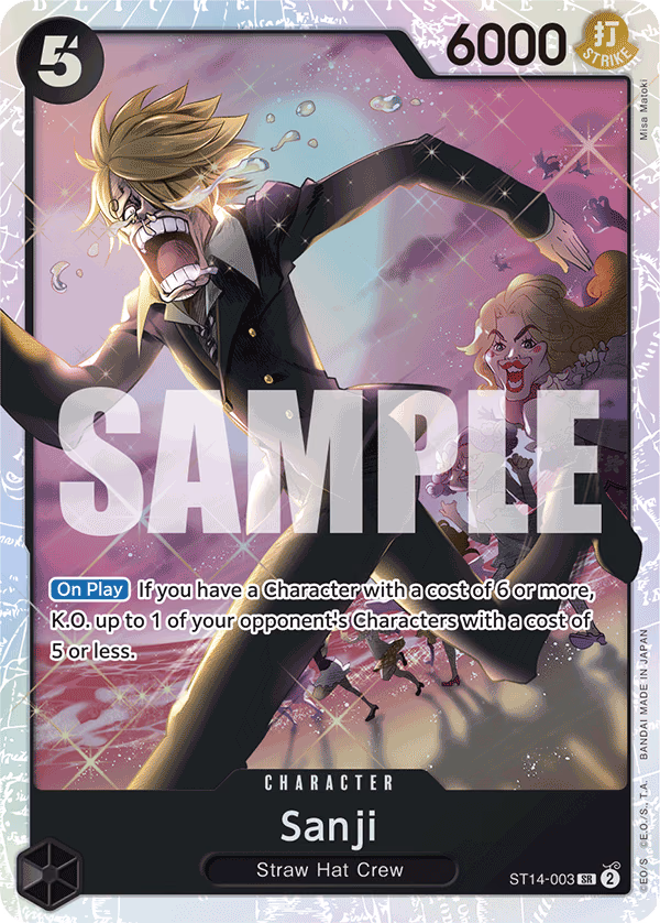 Sanji One Piece card (ST14-003, Starter Deck 14: 3D2Y)