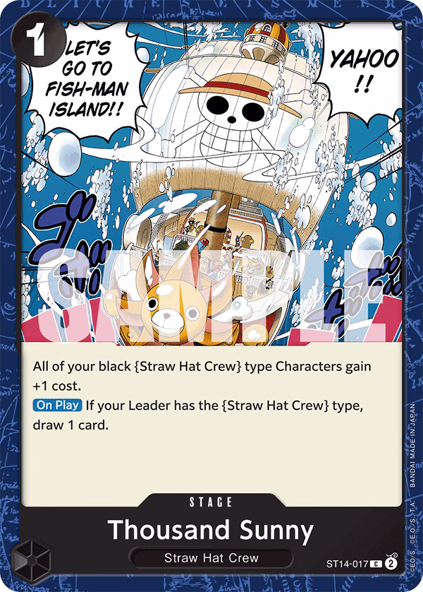 Thousand Sunny One Piece card (ST14-017, Starter Deck 14: 3D2Y)