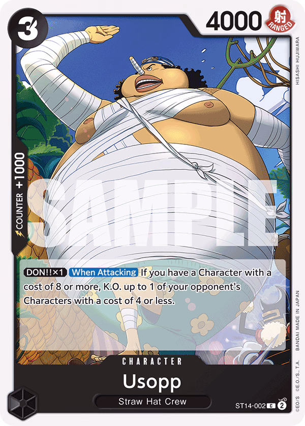 Usopp One Piece card (ST14-002, Starter Deck 14: 3D2Y)