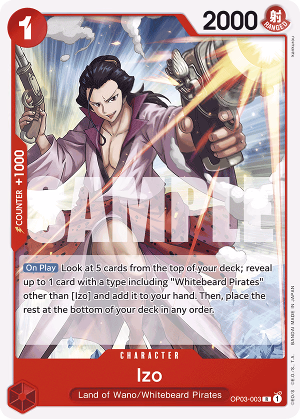 Izo (Reprint) One Piece card (OP03-003, Starter Deck 15: RED Edward.Newgate)