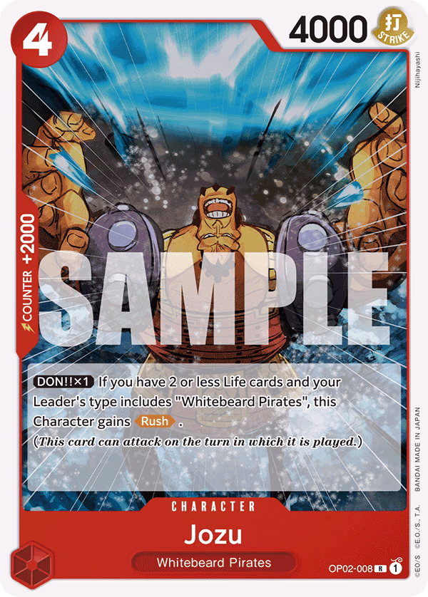 Jozu (Reprint) One Piece card (OP02-008, Starter Deck 15: RED Edward.Newgate)