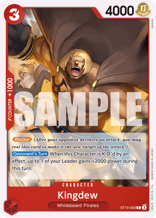 Kingdew One Piece card (ST15-003, Starter Deck 15: RED Edward.Newgate)