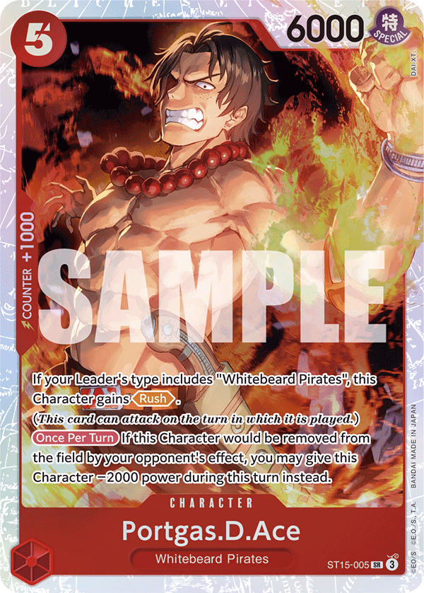 Portgas.D.Ace One Piece card (ST15-005, Starter Deck 15: RED Edward.Newgate)