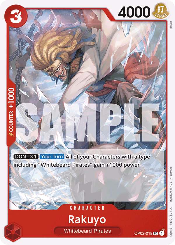 Rakuyo (Reprint) One Piece card (OP02-019, Starter Deck 15: RED Edward.Newgate)