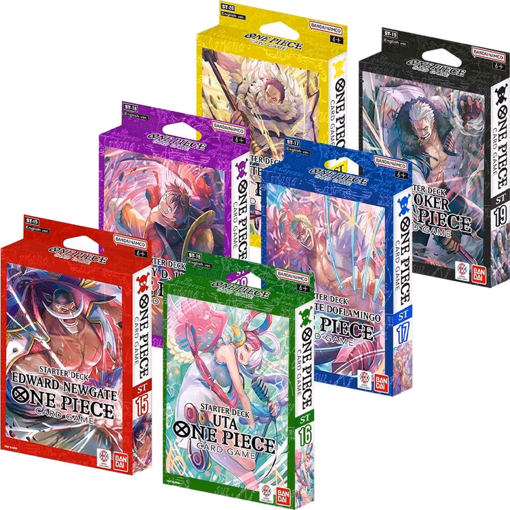 One Piece Starter Deck 15: RED Edward.Newgate Starter Decks 15-20 [Set of 6]