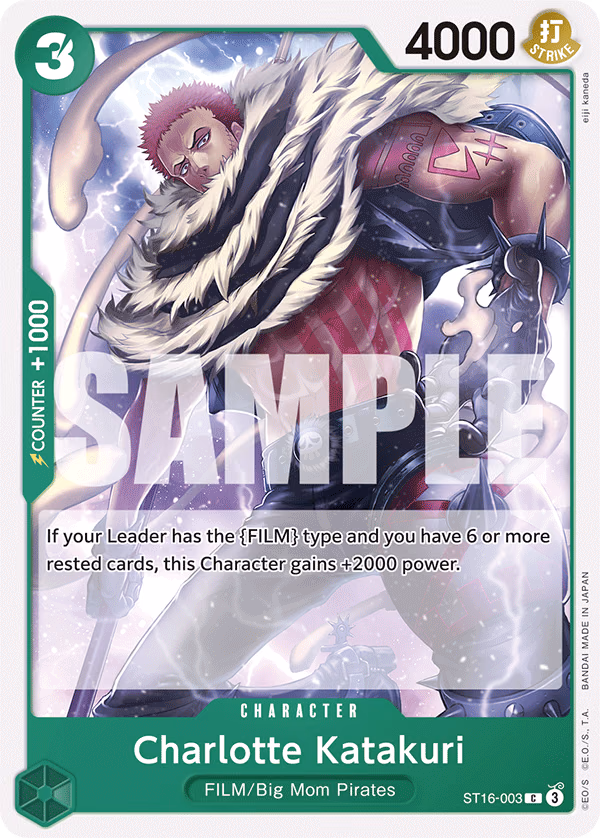 Charlotte Katakuri One Piece card (ST16-003, Starter Deck 16: GREEN Uta)