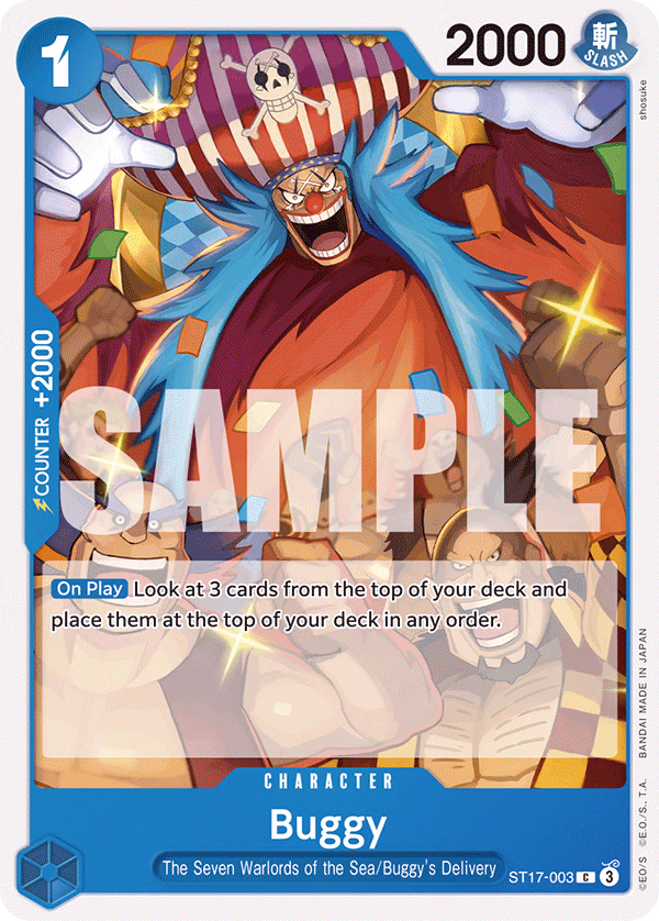 Buggy One Piece card (ST17-003, Starter Deck 17: BLUE Donquixote Doflamingo)