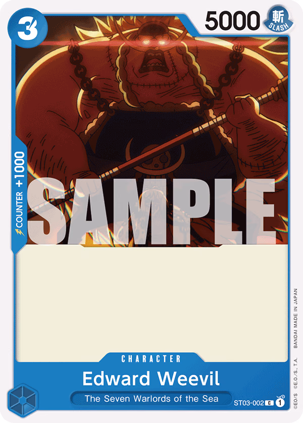 Edward Weevil (Reprint) One Piece card (ST03-002, Starter Deck 17: BLUE Donquixote Doflamingo)