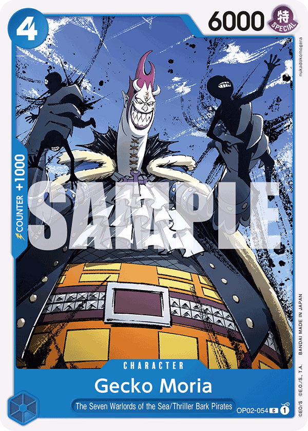 Gecko Moria (Reprint) One Piece card (OP02-054, Starter Deck 17: BLUE Donquixote Doflamingo)