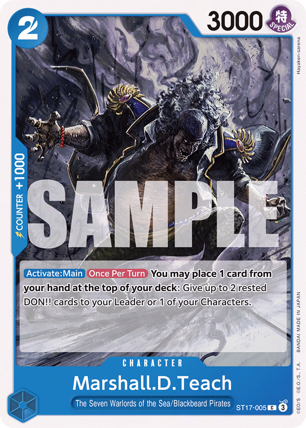 Marshall.D.Teach One Piece card (ST17-005, Starter Deck 17: BLUE Donquixote Doflamingo)