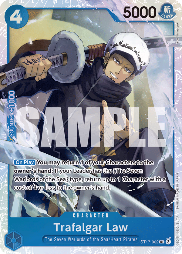 Trafalgar Law One Piece card (ST17-002, Starter Deck 17: BLUE Donquixote Doflamingo)