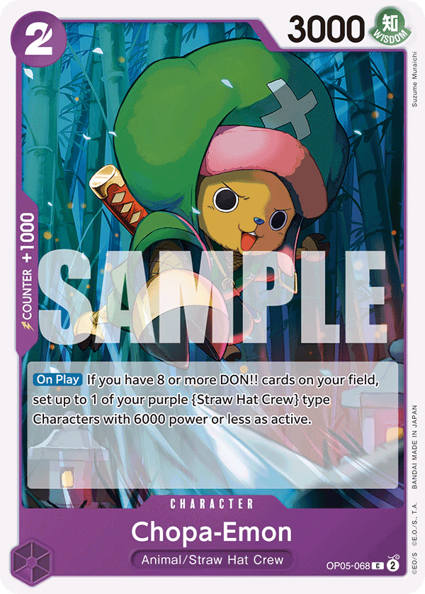Chopa-Emon (Reprint) One Piece card (OP05-068, Starter Deck 18: PURPLE Monkey.D.Luffy)