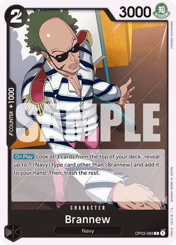 Brannew (Reprint) One Piece card (OP03-089, Starter Deck 19: BLACK Smoker)