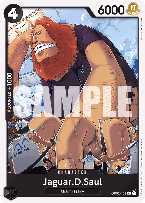 Jaguar.D.Saul (Reprint) One Piece card (OP02-109, Starter Deck 19: BLACK Smoker)