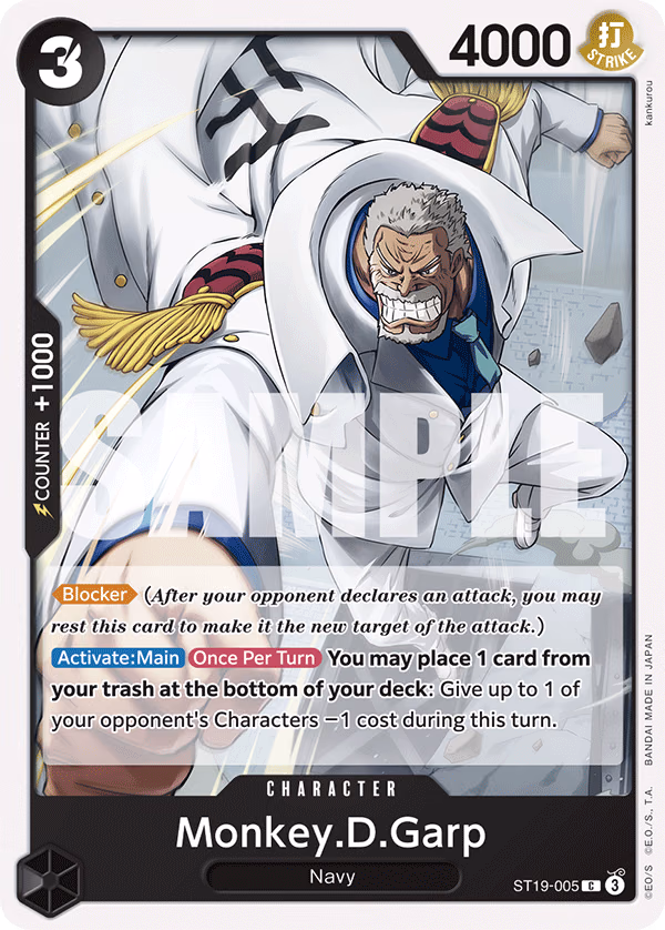 Monkey.D.Garp One Piece card (ST19-005, Starter Deck 19: BLACK Smoker)
