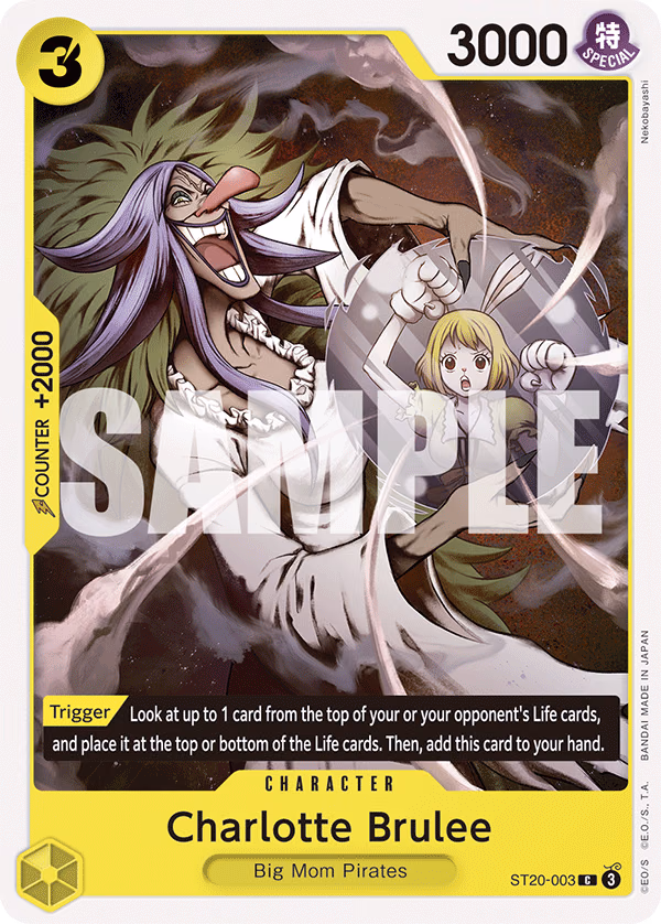 Charlotte Brulee One Piece card (ST20-003, Starter Deck 20: YELLOW Charlotte Katakuri)