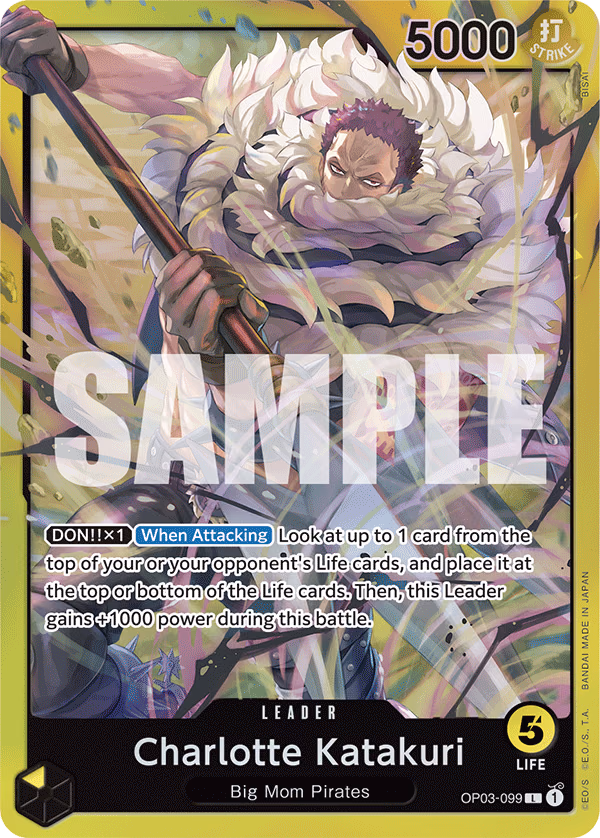 Charlotte Katakuri (Alt Art) One Piece card (OP03-099, Starter Deck 20: YELLOW Charlotte Katakuri)