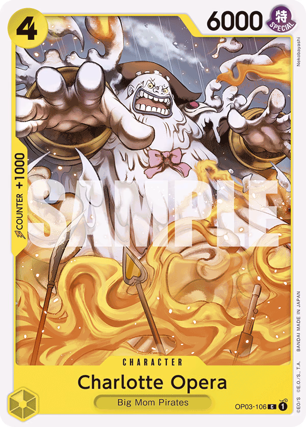 Charlotte Opera (Reprint) One Piece card (OP03-106, Starter Deck 20: YELLOW Charlotte Katakuri)