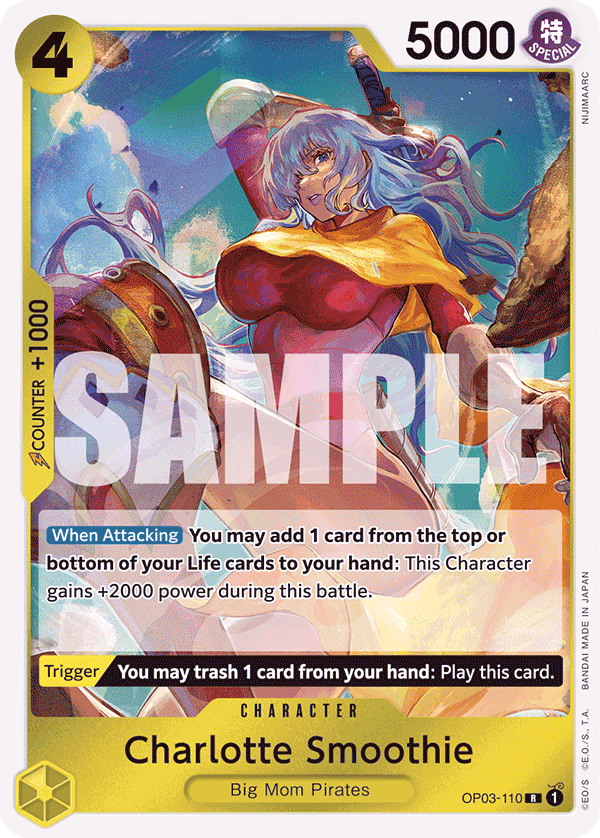 Charlotte Smoothie (Reprint) One Piece card (OP03-110, Starter Deck 20: YELLOW Charlotte Katakuri)