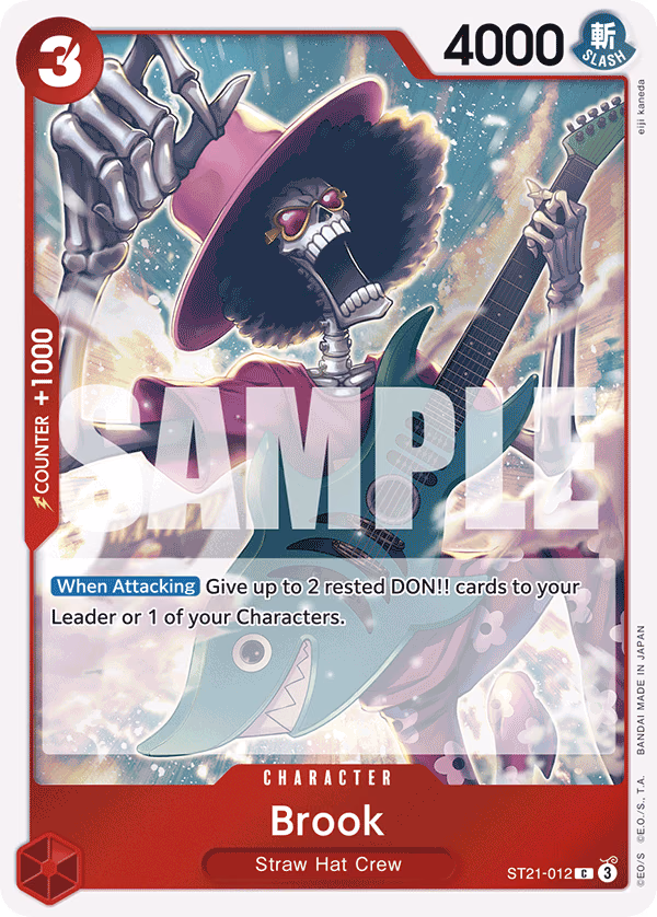 Brook One Piece card (ST21-012, Starter Deck EX: Gear 5)