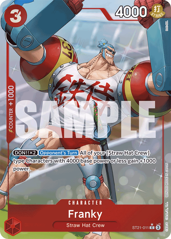 Franky (Parallel) One Piece card (ST21-011, Starter Deck EX: Gear 5)