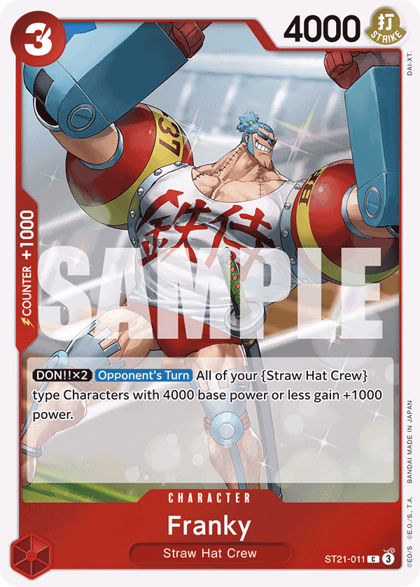 Franky One Piece card (ST21-011, Starter Deck EX: Gear 5)