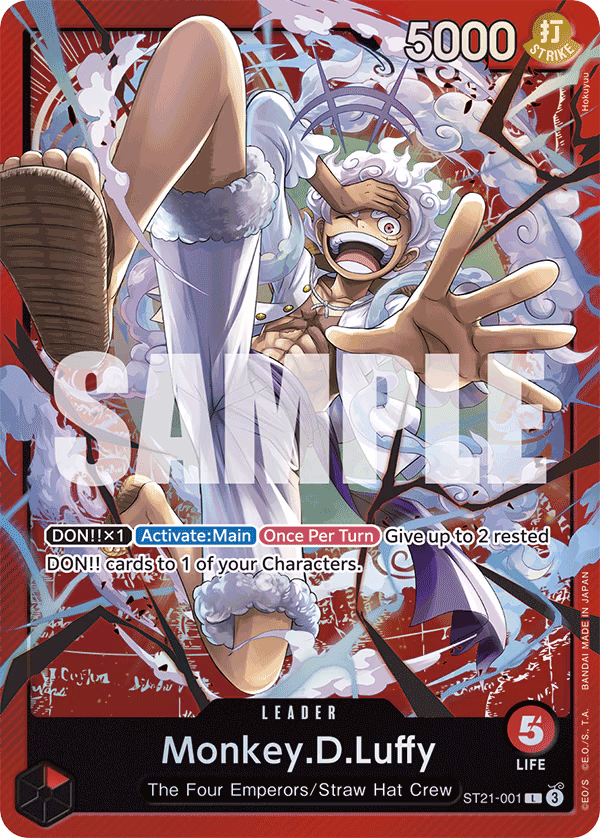 Monkey.D.Luffy One Piece card (ST21-001, Starter Deck EX: Gear 5)