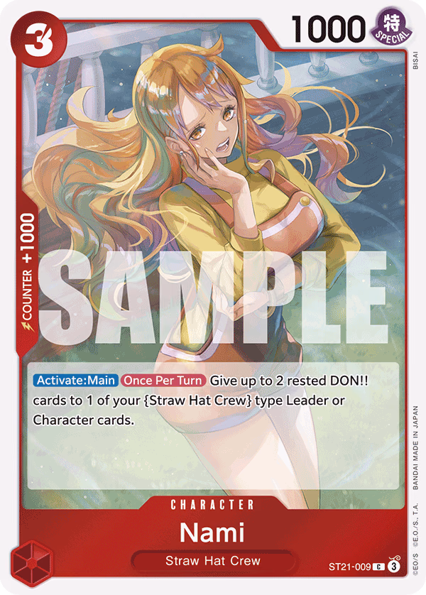 Nami One Piece card (ST21-009, Starter Deck EX: Gear 5)