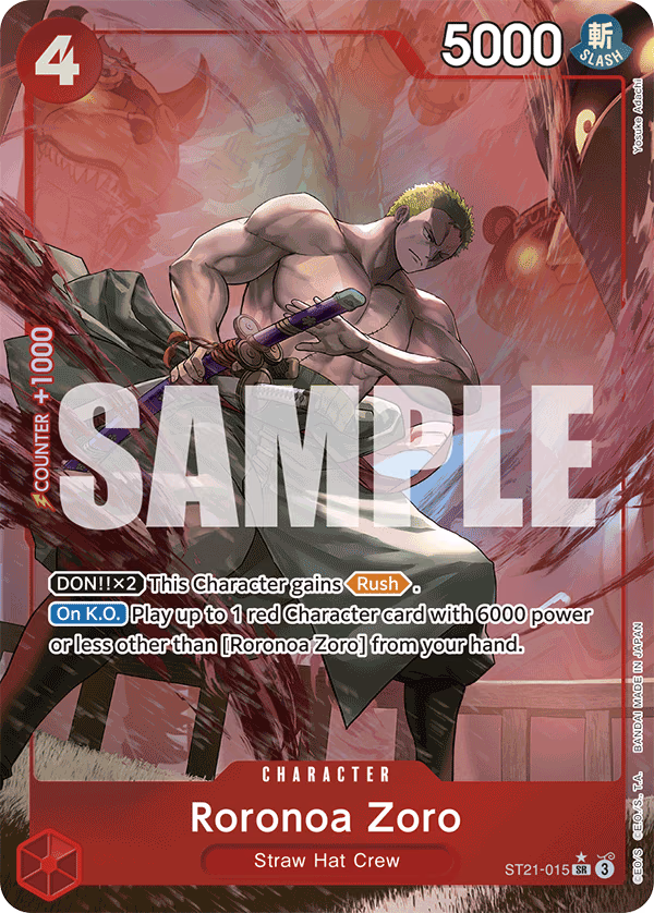 Roronoa Zoro (Parallel) One Piece card (ST21-015, Starter Deck EX: Gear 5)