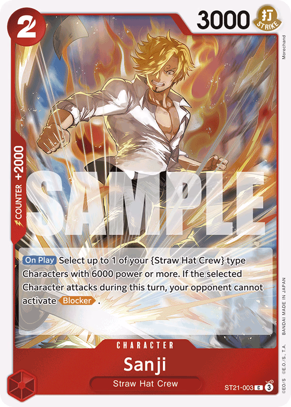 Sanji One Piece card (ST21-003, Starter Deck EX: Gear 5)