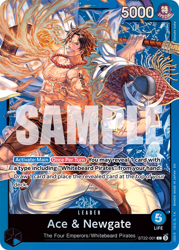 Ace & Newgate One Piece card (ST22-001, Starter Deck 22: Ace & Newgate)