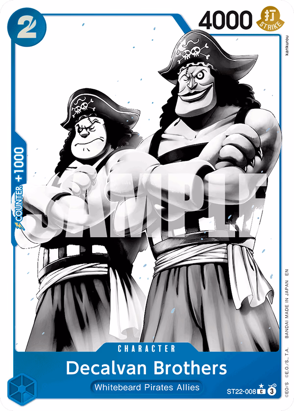 Decalvan Brothers (Parallel) One Piece card (ST22-008, Starter Deck 22: Ace & Newgate)