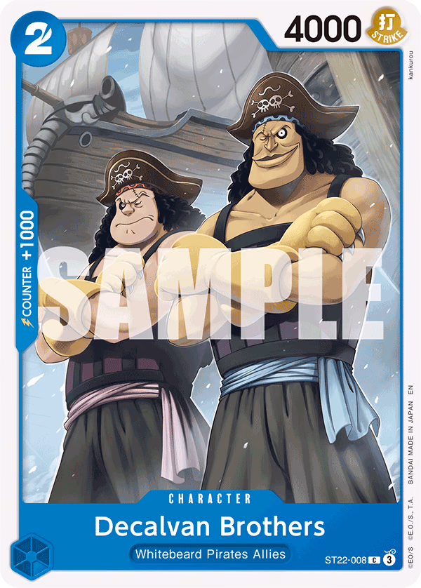 Decalvan Brothers One Piece card (ST22-008, Starter Deck 22: Ace & Newgate)