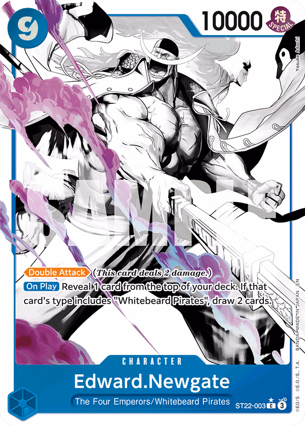 Edward.Newgate (Parallel) One Piece card (ST22-003, Starter Deck 22: Ace & Newgate)