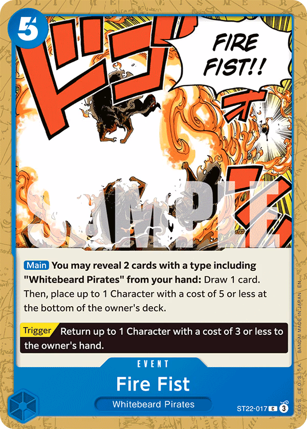 Fire Fist One Piece card (ST22-017, Starter Deck 22: Ace & Newgate)