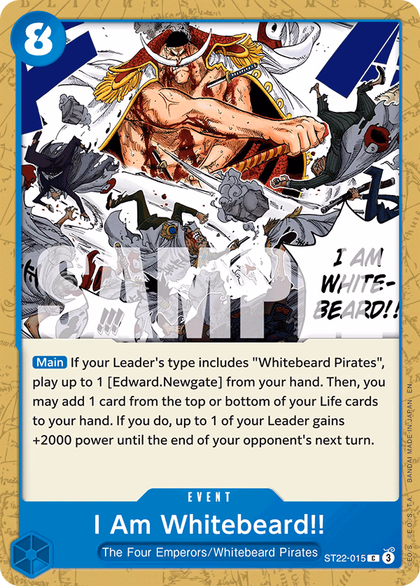 I Am Whitebeard!! One Piece card (ST22-015, Starter Deck 22: Ace & Newgate)