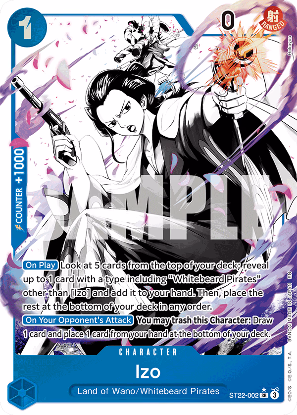 Izo (Parallel) One Piece card (ST22-002, Starter Deck 22: Ace & Newgate)